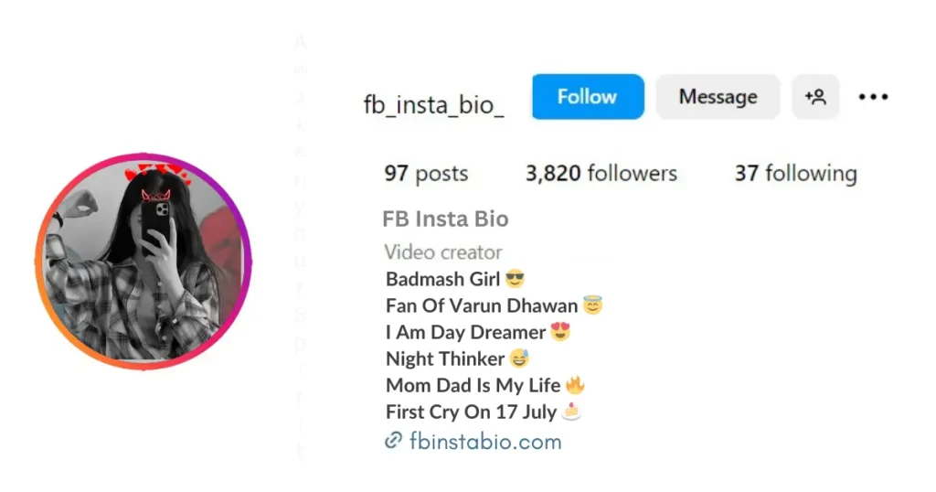 Instagram Bio For Girls In Stylish Font