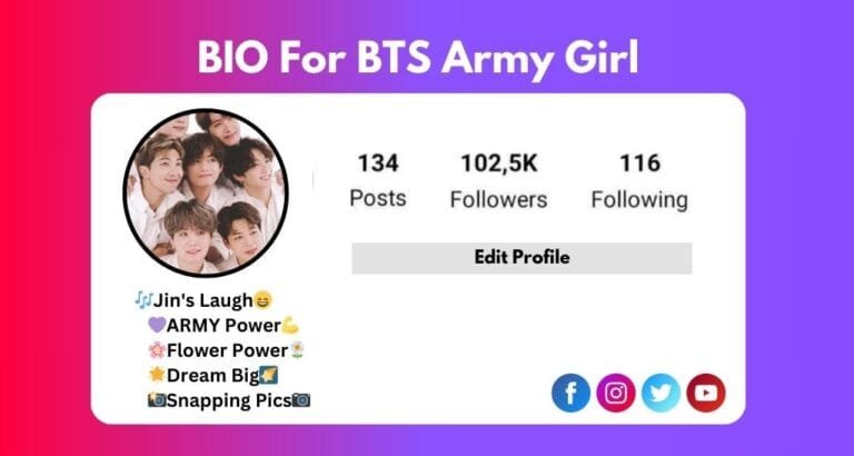 In This Image About BIO For BTS Army Girl