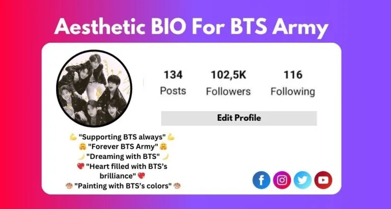 In This Image About Aesthetic BIO For BTS Army