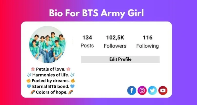 This Image is About Bio For BTS Army Girl