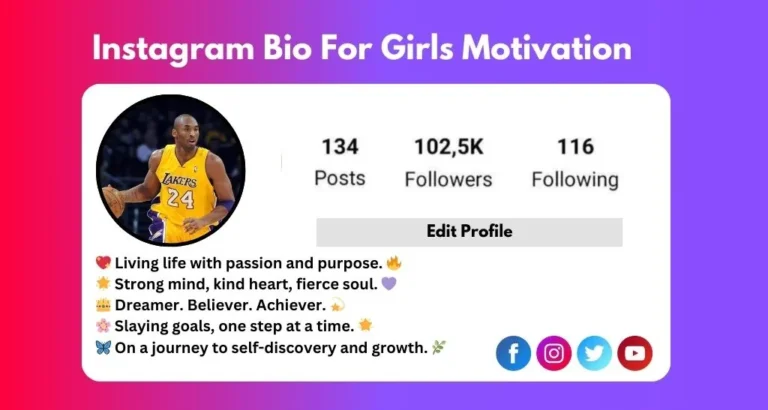 This image is about Instagram Bio For Girls Motivation