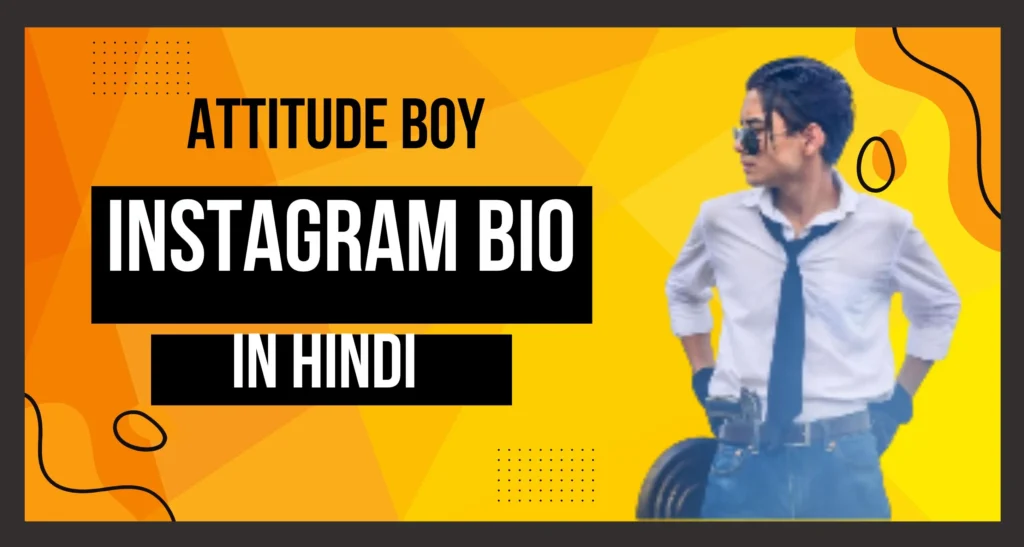 Instagram Bio for Attitude Boy in Hindi Is visible in this image.