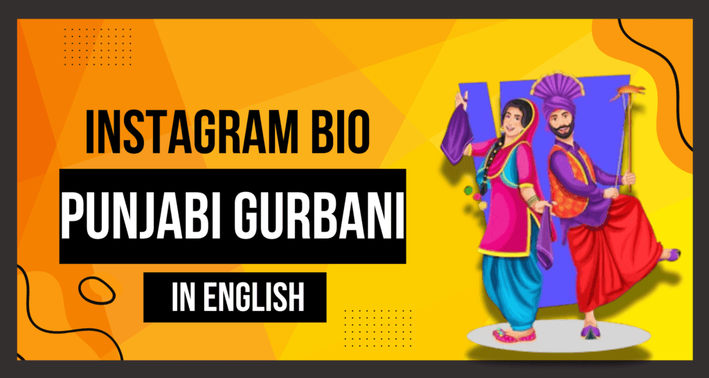 Instagram bio for Punjabi Gurbani in English visible in this image.