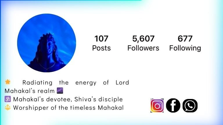 This Image About Of Mahakal bio for Instagram.