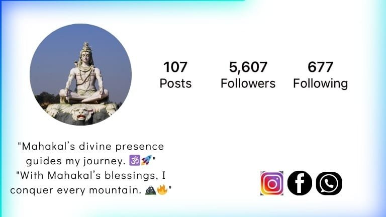 This Image About Of Mahakal bio for Instagram.