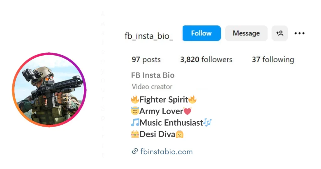 Army Bio For Instagram