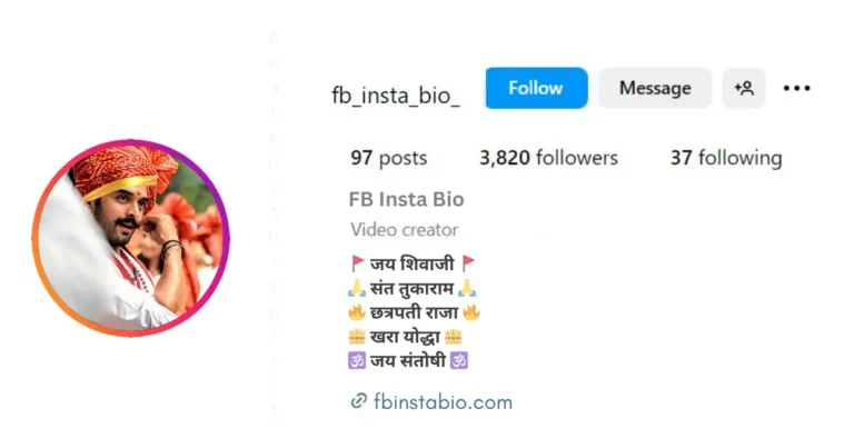 Hindu Instagram Bio in Marathi is Visible in this Image.