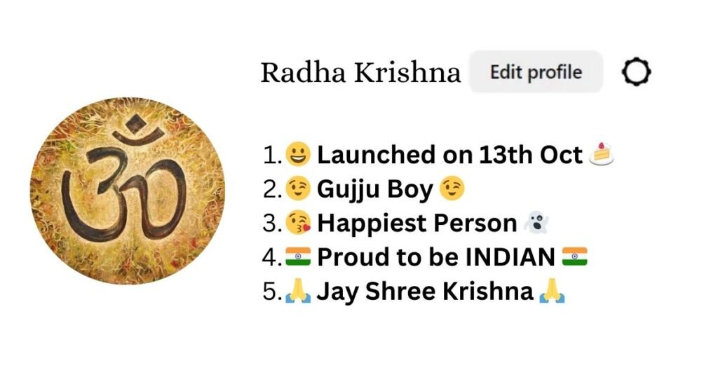 Radha Krishna Instagram Bio