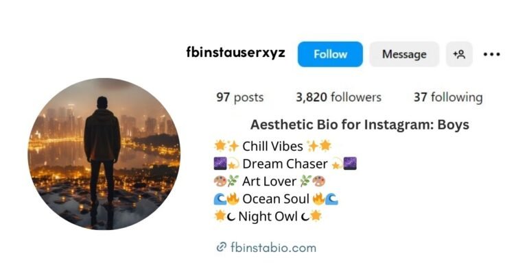 Aesthetic Bio for Instagram Boys: A vibrant cityscape at night, with glowing lights and towering buildings against a dark sky.