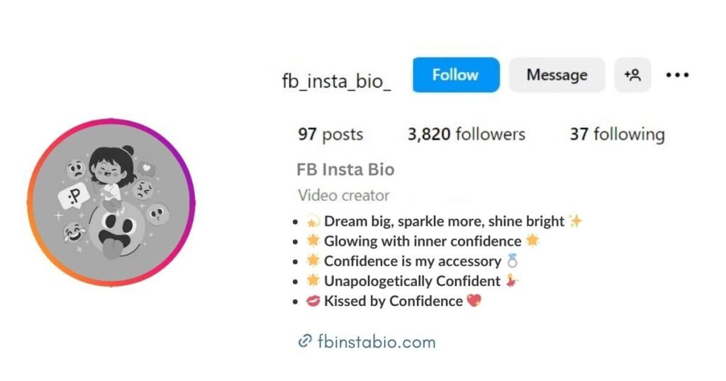 Short Aesthetic Bio for Instagram for Girl with Emoji