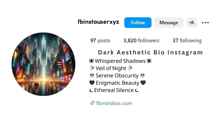 This image is about Dark Aesthetic Bio Instagram Ideas.