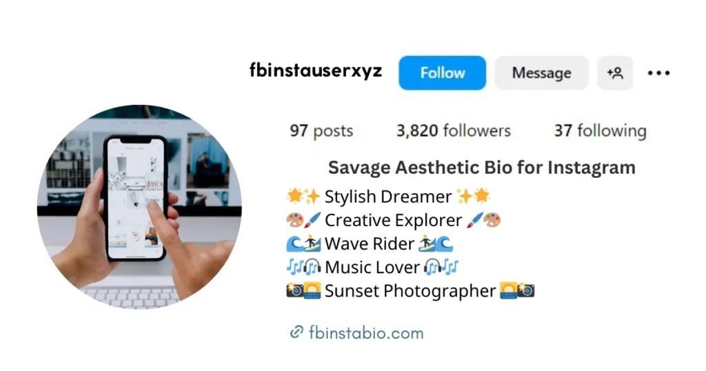 Savage Aesthetic Bio for Instagram