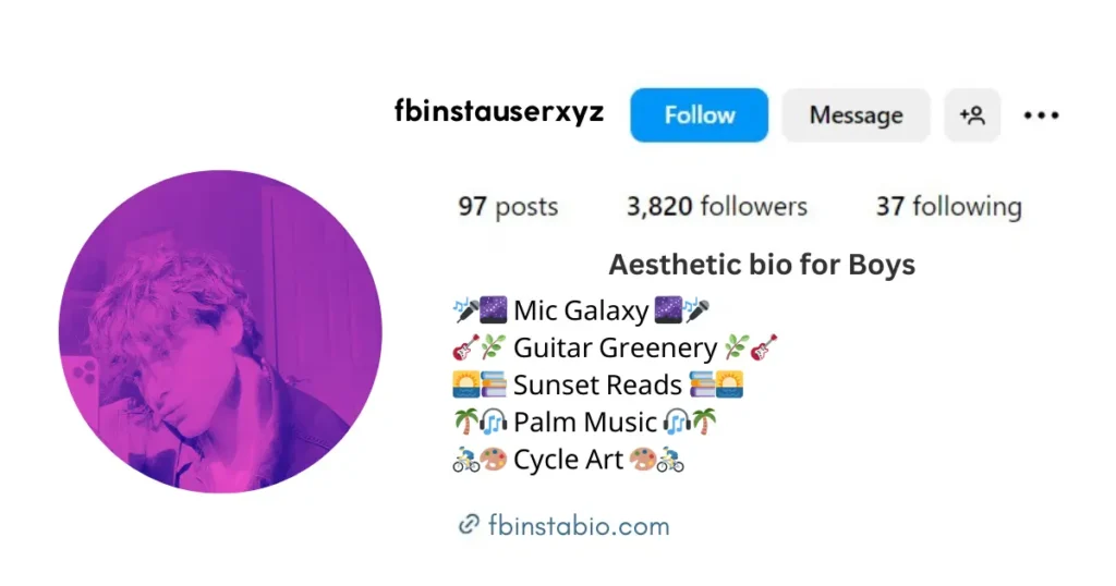 Unique Instagram profile with stylish boys' bio ideas