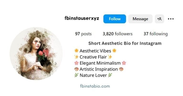 Floral short aesthetic bio for Instagram with blooming flowers and delicate designs.