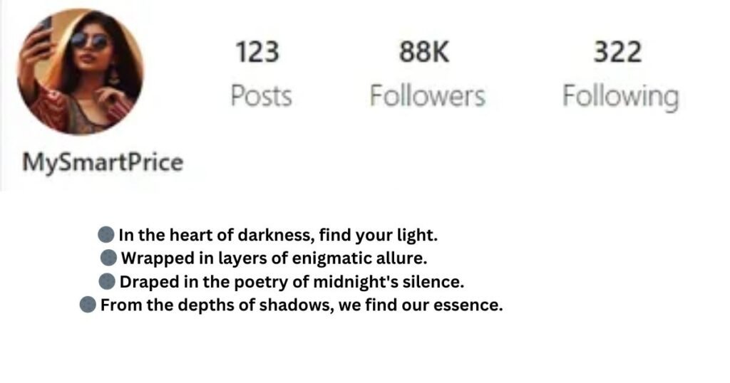 Dark Aesthetic Bio