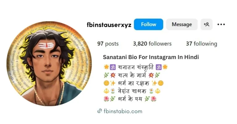 Sanatani Bio For Instagram In Hindi​