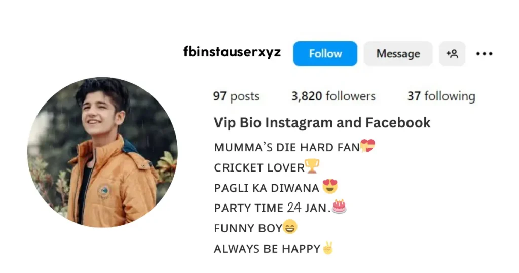 This blog is about VIP Bio Instagram and Facebook. You get a collection of Instagram VIP Bio. This blog is good for ones looking for Instagram VIP Bio.