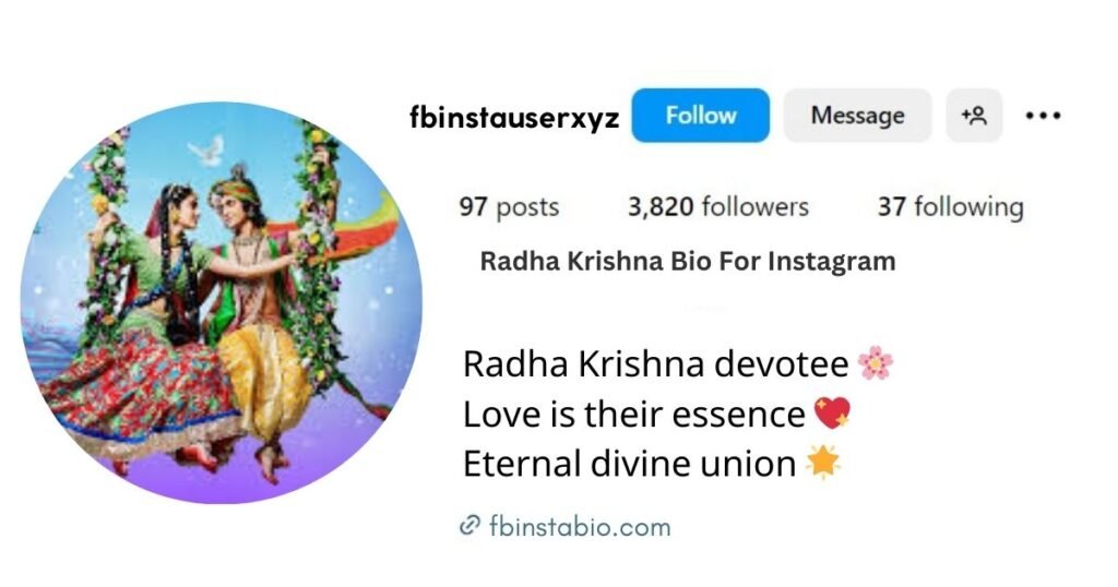 Radha Krishna Bio For Instagram