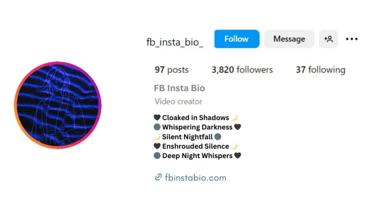 This image featuring Simple Dark Bio for Instagram.