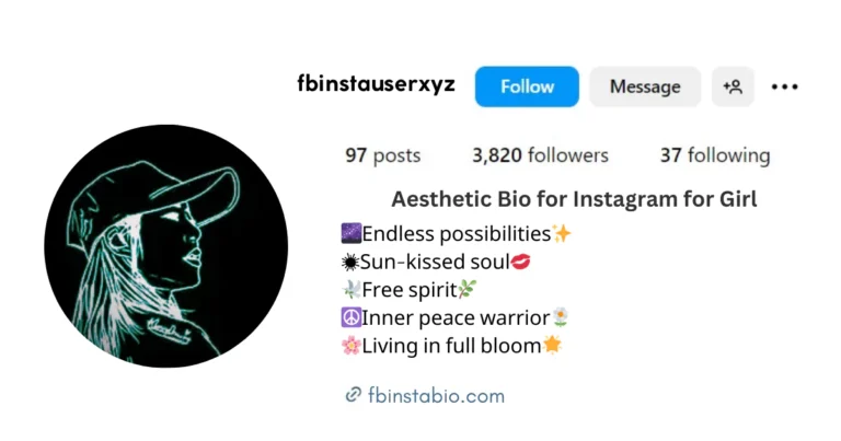 aesthetic bio for Instagram for girl