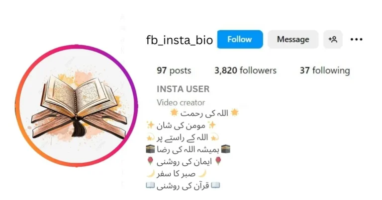 This image of Best Muslim Bio For Instagram In Urdu