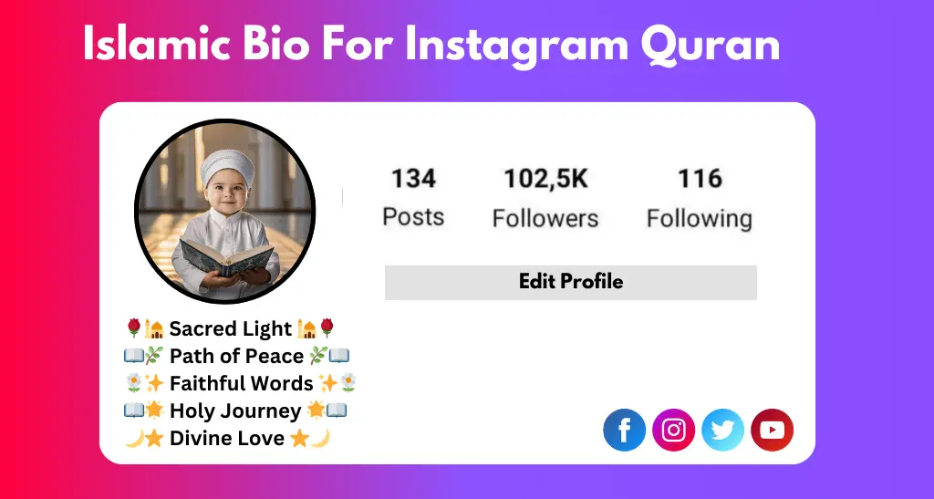 Quran Words for Instagram Bio