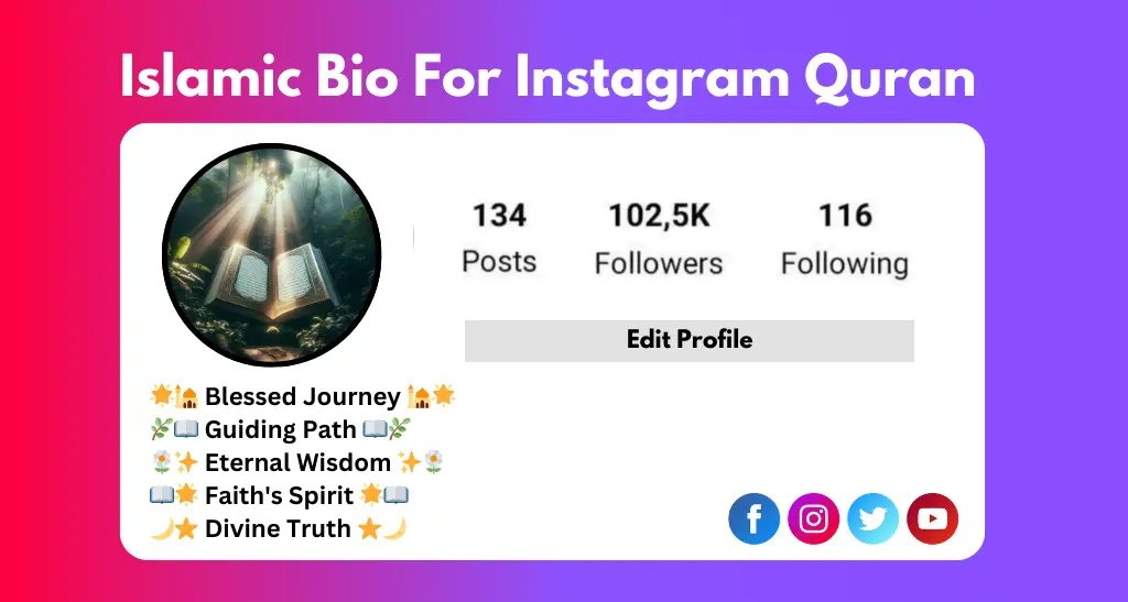 Quran Words for Instagram Bio