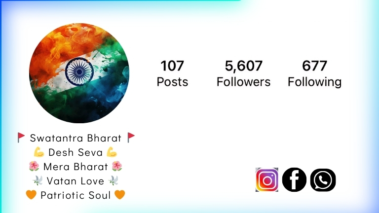 This Image About Of Desh bhakti Bio Instagram Stylish