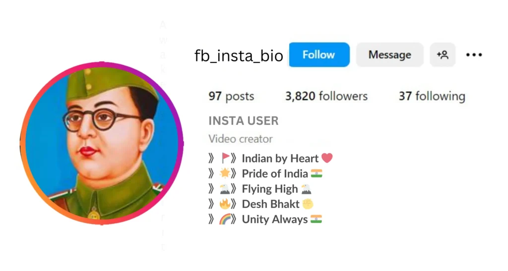 Desh Bhakti Bio Instagram Stylish is visible in this image.