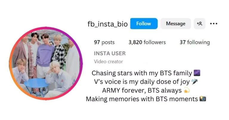 TThis image of Aesthetic Bio Ideas for Bts Fans.