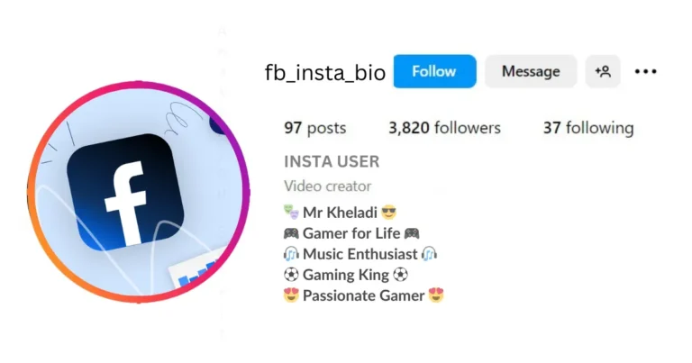 Aesthetic Gamer Bio for Facebook is visible in this image.