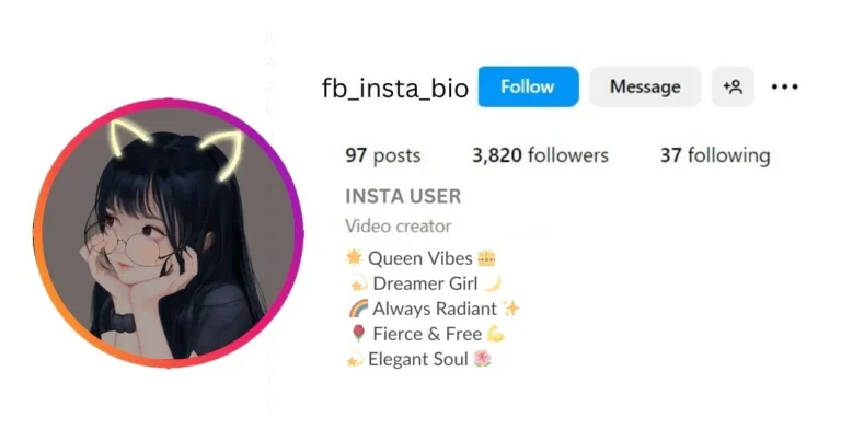 This image is about Aesthetic attitude bio for Instagram for girl.