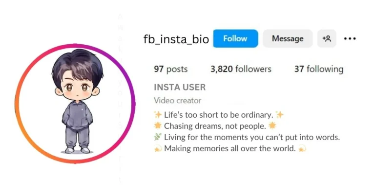 Amazing Instagram Bio For Boys is visible in this image.