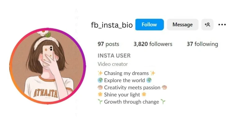 Amazing Instagram Bio For Girls is visible in this image.