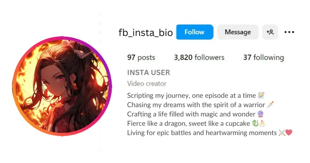 Best Anime Bio Ideas for Instagram and Facebook for Girl’s​is visible in this image.