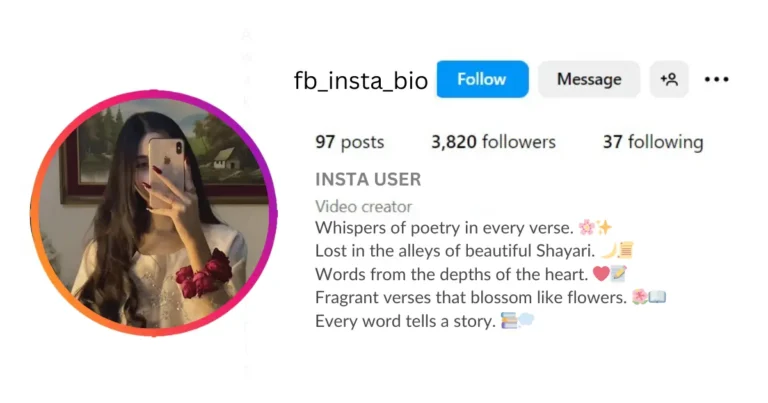 This image showing "Bio for Instagram Shayari Page for Girls"