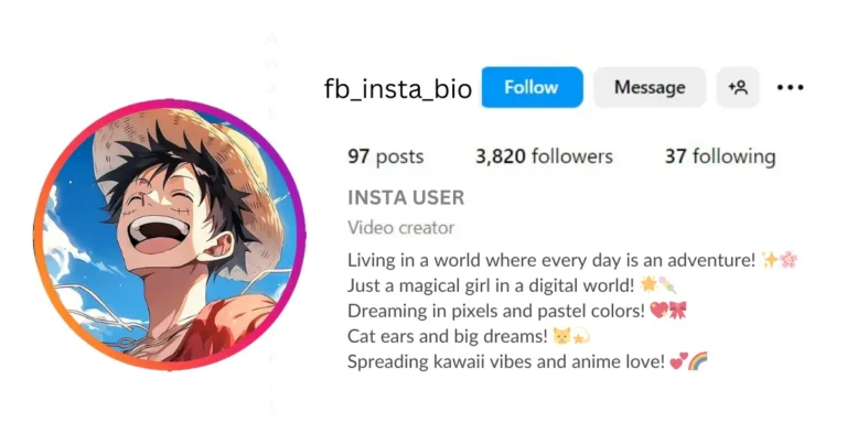 Cute Anime Bio Ideas for Instagram​ IS VISIBLE IN THIS IMAGE