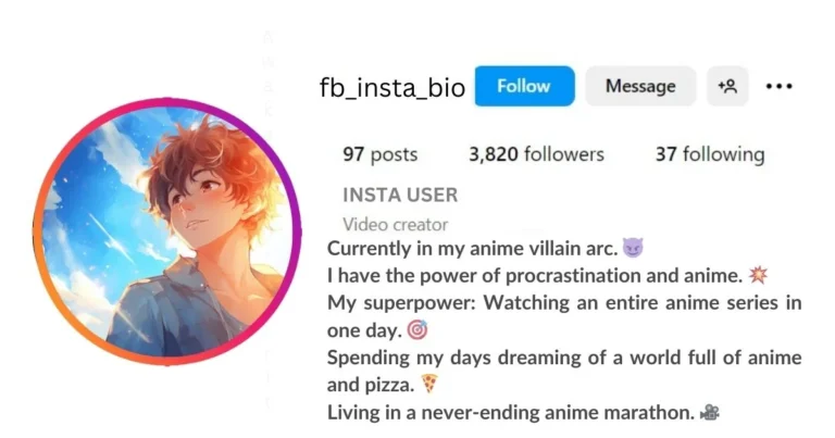 This image is about Inspirational Anime Bio for Instagram.