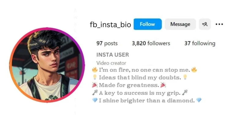 This image of Instagram Bio Font Style for Boy Stylish .