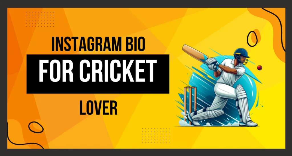 This image is about Instagram Bio Cricket Lover