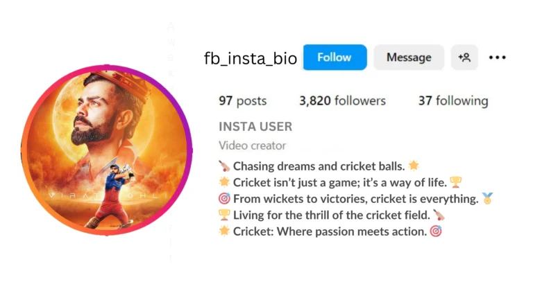 Instagram Bio for Sports Lovers Is visible in this image.