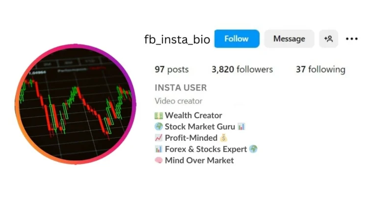 Instagram Bio for Traders is visible in this image.