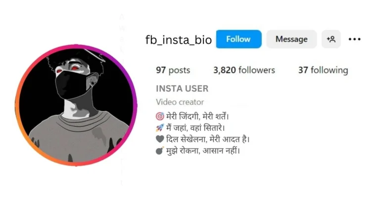 This image of Post Bio for Instagram for Boy Attitude in Hindi.