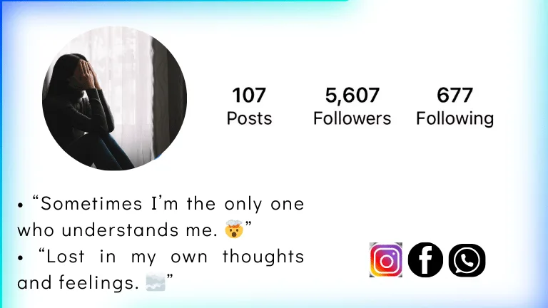 This Image About Of Sad Alone Bio For Instagram.