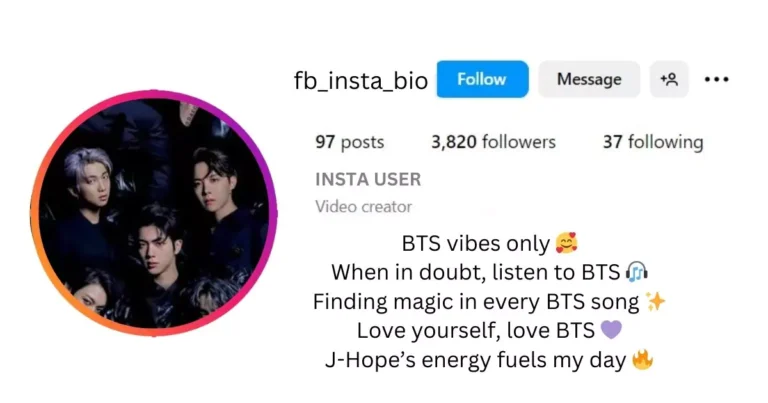 This image of Short Aesthetic Bio Ideas for Bts Fans.