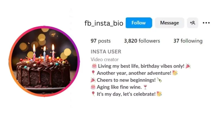 Best and short birthday bio for instagram is visible in this image.