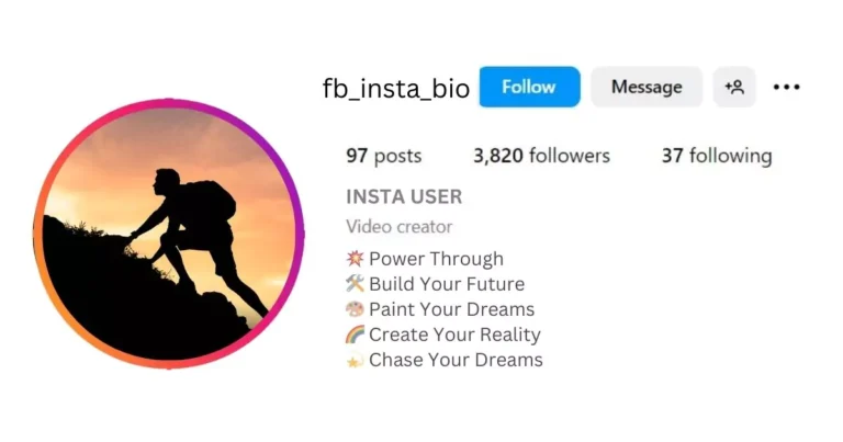 Short Motivational Bio for Instagram is visible in this image.