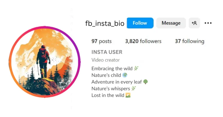 Short Nature Lover Bio for Instagram with Copy and Paste in English is visible in this image.