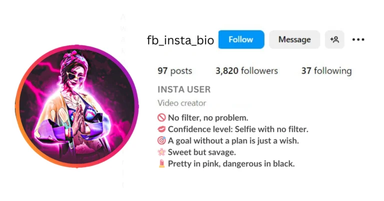 Swag Attitude Bio for Instagram for Girl is visible in this image.