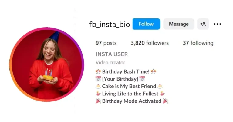 Birthday Bio for Instagram Is visible in this image.